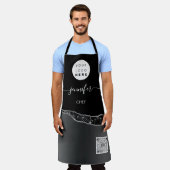 Logo Restaurant Bäckerei Catering QR Black Schürze (Getragen)