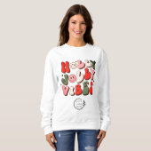 Logo Retro Christmas Holly Jolly Vibes Holidays Sweatshirt (Vorne ganz)