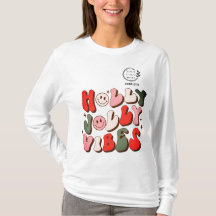 Logo Retro Christmas Holly Jolly Vibes Holidays