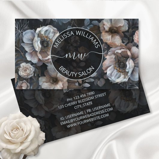 Logo "Rosa Blume" Visitenkarte