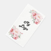 Logo-Rosa-Florine Serviette (Ecke)