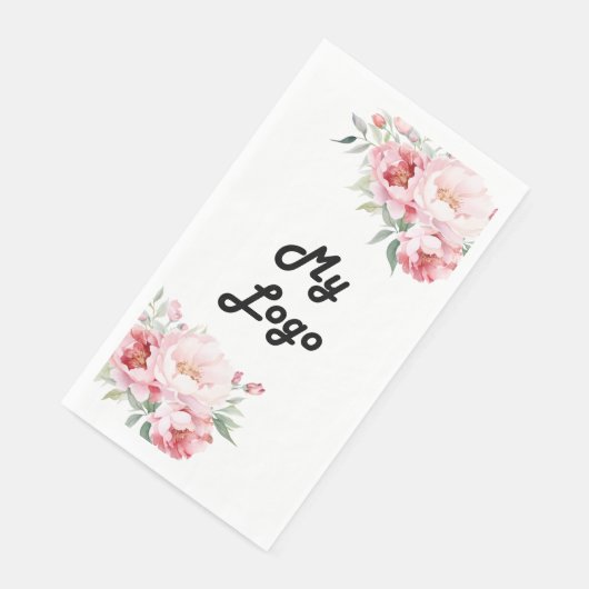 Logo-Rosa-Florine Serviette (Ecke)