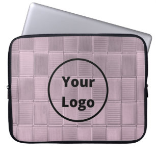 Logo rosa Glasflippenmuster Laptopschutzhülle