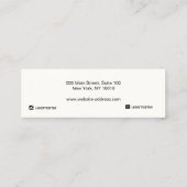 Logo-Rosa-Leder-Vorhalle hinzufügen Mini Visitenkarte (Rückseite)