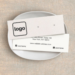 Logo-Rosa-Leder-Vorhalle hinzufügen Mini Visitenkarte