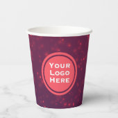 Logo-Rosa-Papier-Becher Pappbecher (Rückseite)