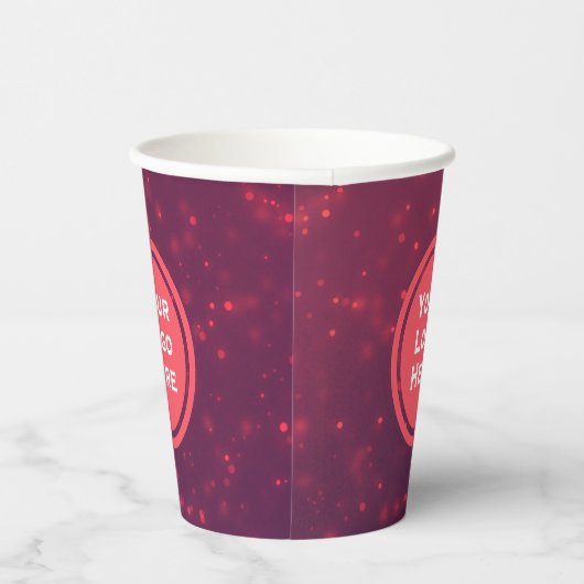 Logo-Rosa-Papier-Becher Pappbecher (Rechts)