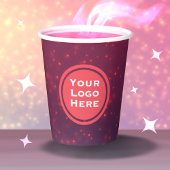 Logo-Rosa-Papier-Becher Pappbecher