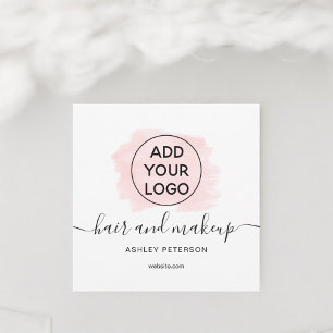 Logo rosa Pinselstrich typografie Haarschminke Einladung