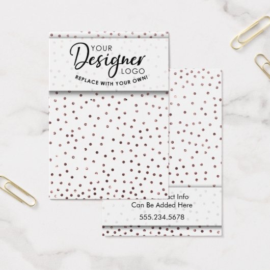 Logo-Rose Gold Confetti Ohrring-Anzeige (Büro)