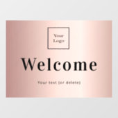 Logo-Rose Gold-Geschäftsempfang Fensteraufkleber (Blatt)