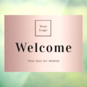 Logo-Rose Gold-Geschäftsempfang Fensteraufkleber (Blatt 3)