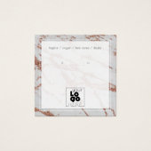 Logo-Rose Gold-Glitzer-Marmorvorführung hinzufügen (Vorderseite)