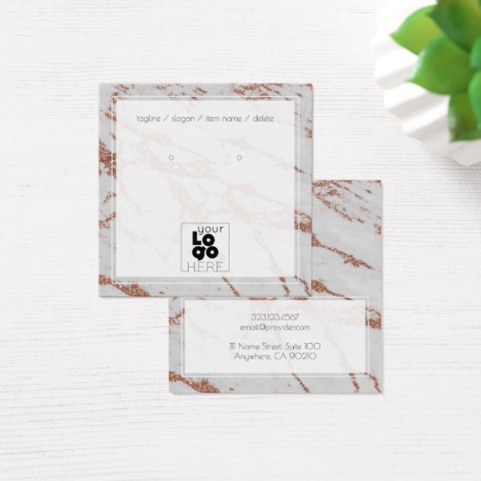 Logo-Rose Gold-Glitzer-Marmorvorführung hinzufügen (Schreibtisch)