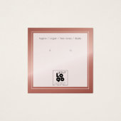 Logo-Rose Gold-Imitate Metallische Ohrring-Display (Vorderseite)