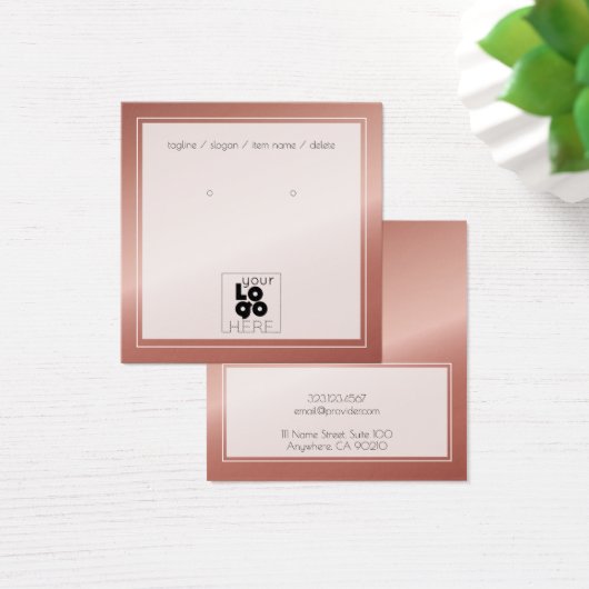 Logo-Rose Gold-Imitate Metallische Ohrring-Display (Schreibtisch)