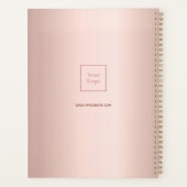 Logo Rose Gold Monogramm Metall 2023 Planer (Rückseite)