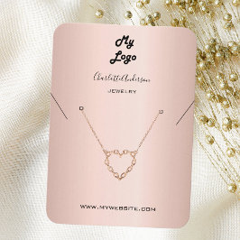 Logo Rose Gold Ohrring Schmuck Foto-Display-Karte