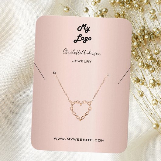 Logo Rose Gold Ohrring Schmuck Foto-Display-Karte
