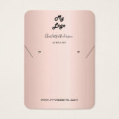 Logo Rose Gold Ohrring Schmuck Foto-Display-Karte (Vorderseite)