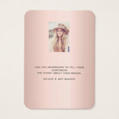 Logo Rose Gold Ohrring Schmuck Foto-Display-Karte (Rückseite)