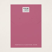 Logo-Rose-Lila-Kette Ohrring-Display-Karte hinzufü (Vorderseite)