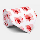 Logo-Rot-Hockey Krawatte (Gerollt)