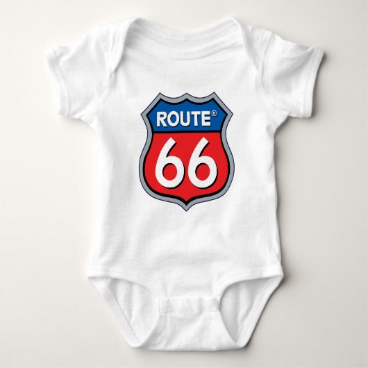 Logo "Route 66" Baby Strampler (Vorderseite)