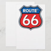 Logo "Route 66" Briefpapier (Vorne/Hinten)