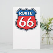Logo "Route 66" Briefpapier (Stehend Vorderseite)