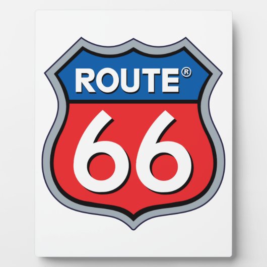 Logo "Route 66" Fotoplatte (Vorderseite)