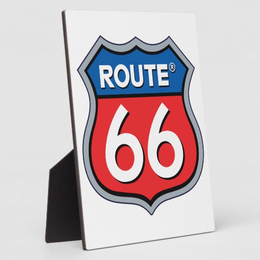 Logo "Route 66" Fotoplatte (Seite)