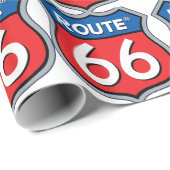 Logo "Route 66" Geschenkpapier (Rolleneckpunkt)