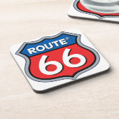 Logo "Route 66" Getränkeuntersetzer (Linke Seite)
