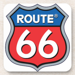 Logo "Route 66" Getränkeuntersetzer