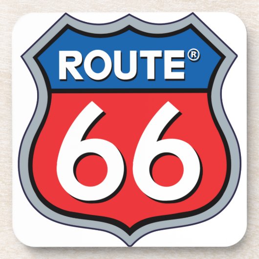 Logo "Route 66" Getränkeuntersetzer (Vorderseite)