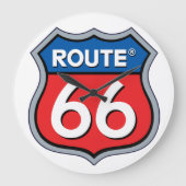 Logo "Route 66" Große Wanduhr (Vorderseite)