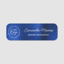 Logo Royal Navy Blue Foil Namensschild