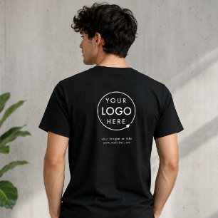 Logo Rückseite T-Shirt Business Uniform schwarze