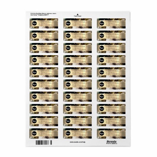 Logo-Rücksendeadresse des grünen Aquarellzeichens (Vorne)