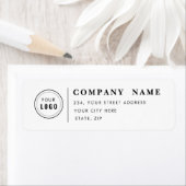 Logo-Rücksendeadresse-Etikett mit 4 Zeilen Text (Insitu)