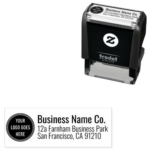 Logo-Rücksendeadresse für Berufliche Unternehmen Permastempel (Beispiel)