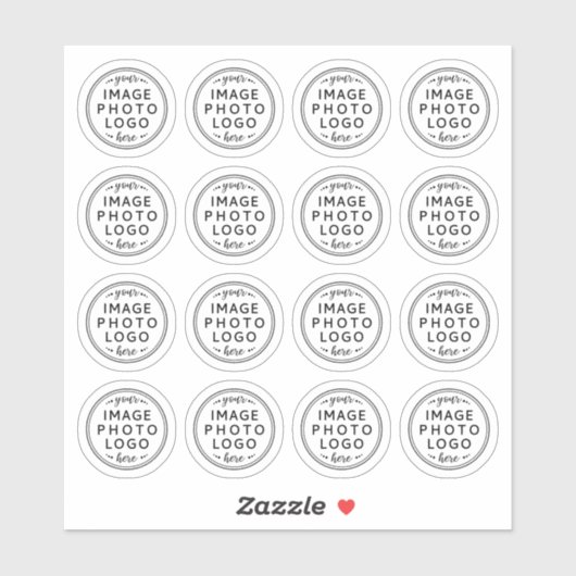 Logo-Rundkreisaufkleber Aufkleber (Blatt)