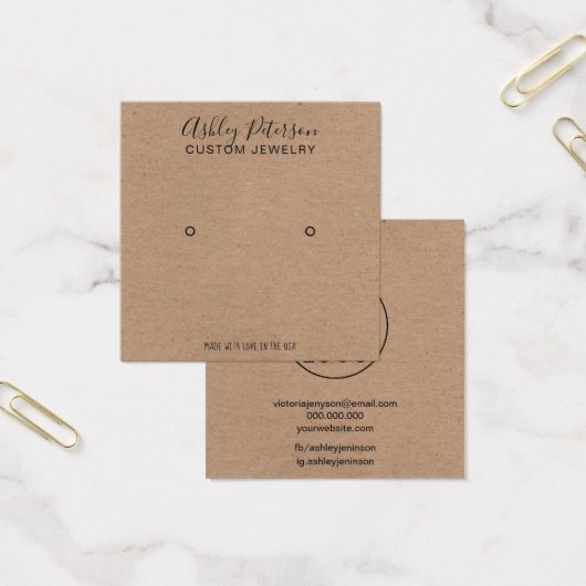 Logo-Rustikale minimalistische Ohrring-Darstellung (Büro)