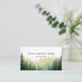 Logo "Rustikaler Kiefernwald" Visitenkarte (Stehend Vorderseite)
