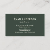 Logo "Rustikaler Kiefernwald" Visitenkarte (Rückseite)