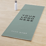 Logo Sage Green Name Unternehmen Werbeaktion Insta Yogamatte<br><div class="desc">Benutzerdefinierte Logo-Seite Name Unternehmen Werbe-Instagram Yoga Mat mit einer einfachen und modernen Vorlage mit Ihrem Geschäftslogo,  Foto oder Bild und jedem personalisierten Text. Geben Sie Ihren Namen,  Ihre Website oder Ihre soziale Netzwerkadresse ein.</div>