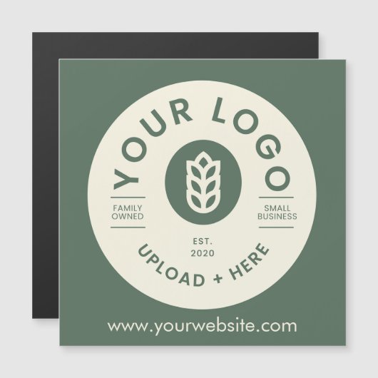 Logo-Sage Grün Magnetkarte (Vorne/Hinten)