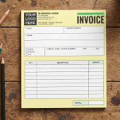 Logo, Sales Receipt Order Forms, Invoice Booklet Notizblock