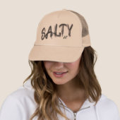 Logo "Salty AF" Sandy Beach Truckerkappe (Beispiel)
